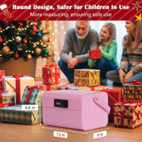 Mini Safe Box for Kids - Portable Money Lock Box with Combination Lock for Cash, Jewelry & Valuables, Lightweight Security Safe Metal Money for Cash Saving for Kids Boys Girls (Pink)