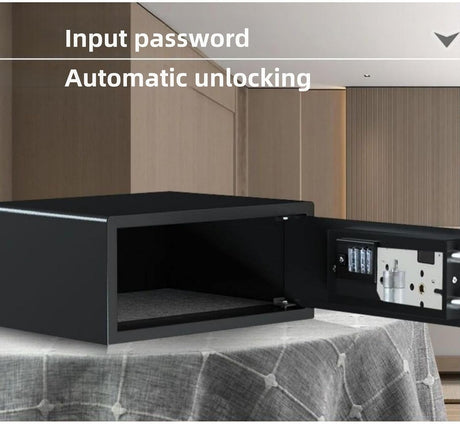 Safe Box for Home hotel, all steel password anti-theft，Electronic Money Box with Digital Keypad and Keys, Small Safe for Protect Money Laptop Jewelry A4 Documents, 42 X 37 X 20 cm（black）