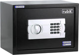 Rubik Safe Box A4 Document Size with Digital Lock and Override Key for Home Office Shop Business RB-25EG6 (25x35x25cm) Black