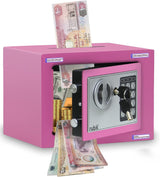Rubik Mini Cash Deposit Drop Slot Safe with Key + PIN (Pink)