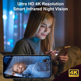 Mini Camera for Home 4K HD Indoor Battery Wireless WiFi Security App Control Smallest Surveillance Camera for Room Nanny CAM with Motion Detection Night Vision