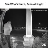 aosu Doorbell with Camera, 2K Video Doorbell, Encrypted Storage Bell Camera with AI Person Detection with AI, Battery Operated, Works with Alexa