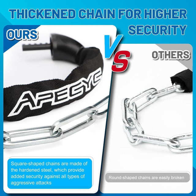 Bike Lock 5-Digit Combination Bike Lock 110CM Anti-Theft Bicycle Lock Resettable Bike Lock Chain for Bicycle, Motorcycle and More