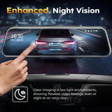 Car Mirror Dash Cam,Front and Rear View Mirror Camera,Backup Camera for Cars with 1080P FHD Full Touch Screen,Reverse Camera with Loop Recording Streaming Media 170°Wide Angle Parking Assistance