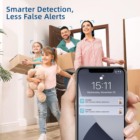 VIDCASTIVE Security Camera 4K Mini Wireless WiFi Indoor Cameras, AI Human Detection, Auto Night Vision, Cloud Storage, Up to 100 Days Standby Battery Life