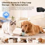 Mini Camera 4K Indoor Security Camera with 3-Day Cloud Storage, App Control & Remote Access, AI Motion Detection, Night Vision, 60-Day Battery, Smart Standby, Compact Design for Home Monitoring