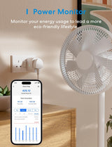 Meross Matter Smart Plug Mini with Energy Monitoring, Works with Apple HomeKit, Alexa, Google Home, SmartThings, WiFi Plug with Voice Remote Control, 13A, 1 Pack