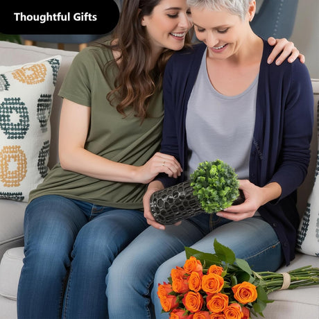 Camera Disguise Vase for Ring Indoor Cam (1st Gen) - Decorative Hidden Camera Plant Holder & Ring Camera Hider - Black Cover to Conceal a Cam & Hide Security Device