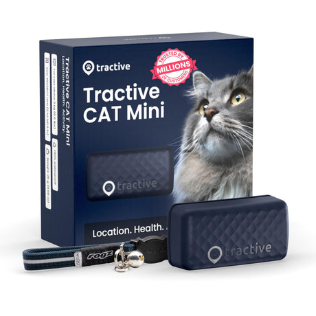 Tractive Smart Cat Tracker Mini | #1 Cat GPS | Real-Time Location Tracking | Territory & Location History | Safety Collar included (Mint)