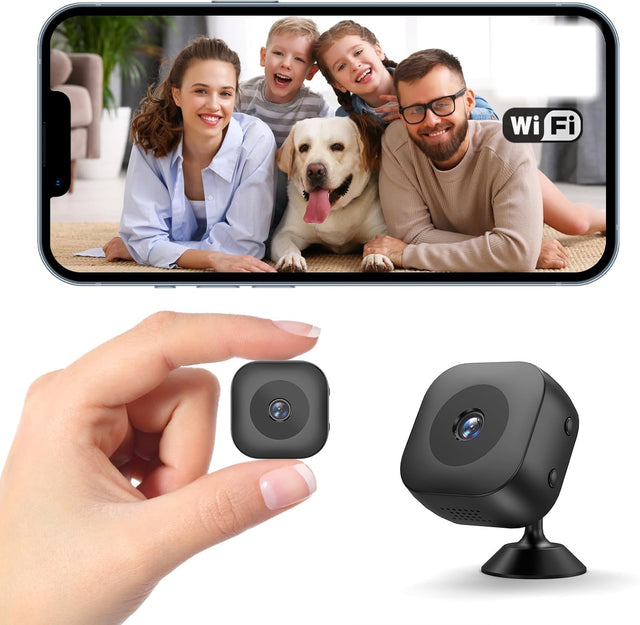 Mini Hidden WiFi Camera, 1080P HD Wireless Indoor Security Camera-Small Surveillance/Nanny Cam for Home Monitoring, Motion Detection/Night Vision, APP Control for iOS/Android
