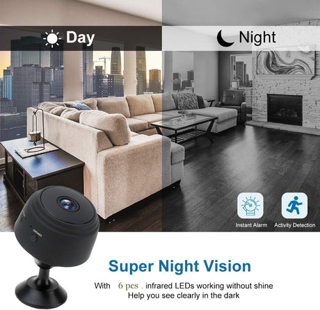 2020 new 4K Wifi Mini Camera,Spy Camera Hidden Home Security P2P Camera WiFi, Night Vision Wireless Surveillance Camera, Remote Monitor Phone App (HDWIFICAM PRO) - 64GB TF CARD