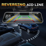 Car Mirror Dash Cam,Front and Rear View Mirror Camera,Backup Camera for Cars with 1080P FHD Full Touch Screen,Reverse Camera with Loop Recording Streaming Media 170°Wide Angle Parking Assistance