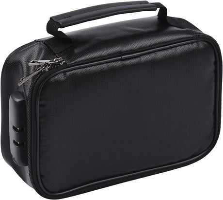 Fireproof File Document Bag Safety Organizer with 3-Digit Lock Zipper Closure Fire & Water Resistant Money Pouch Multi-Layer Card Case for Home Office Travel Passport Certificates