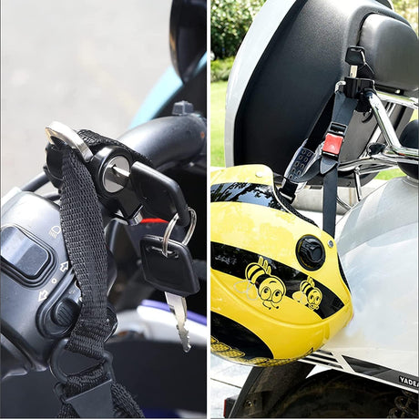 ZORBES® Helmet Lock, 22-28mm Motorbike Helmet Lock Motorbike Accessories, Bike Helmet Lock Helmet Locks for Motorbikes Electric Motorbike Helmet Accessories for Handlebar Tubing