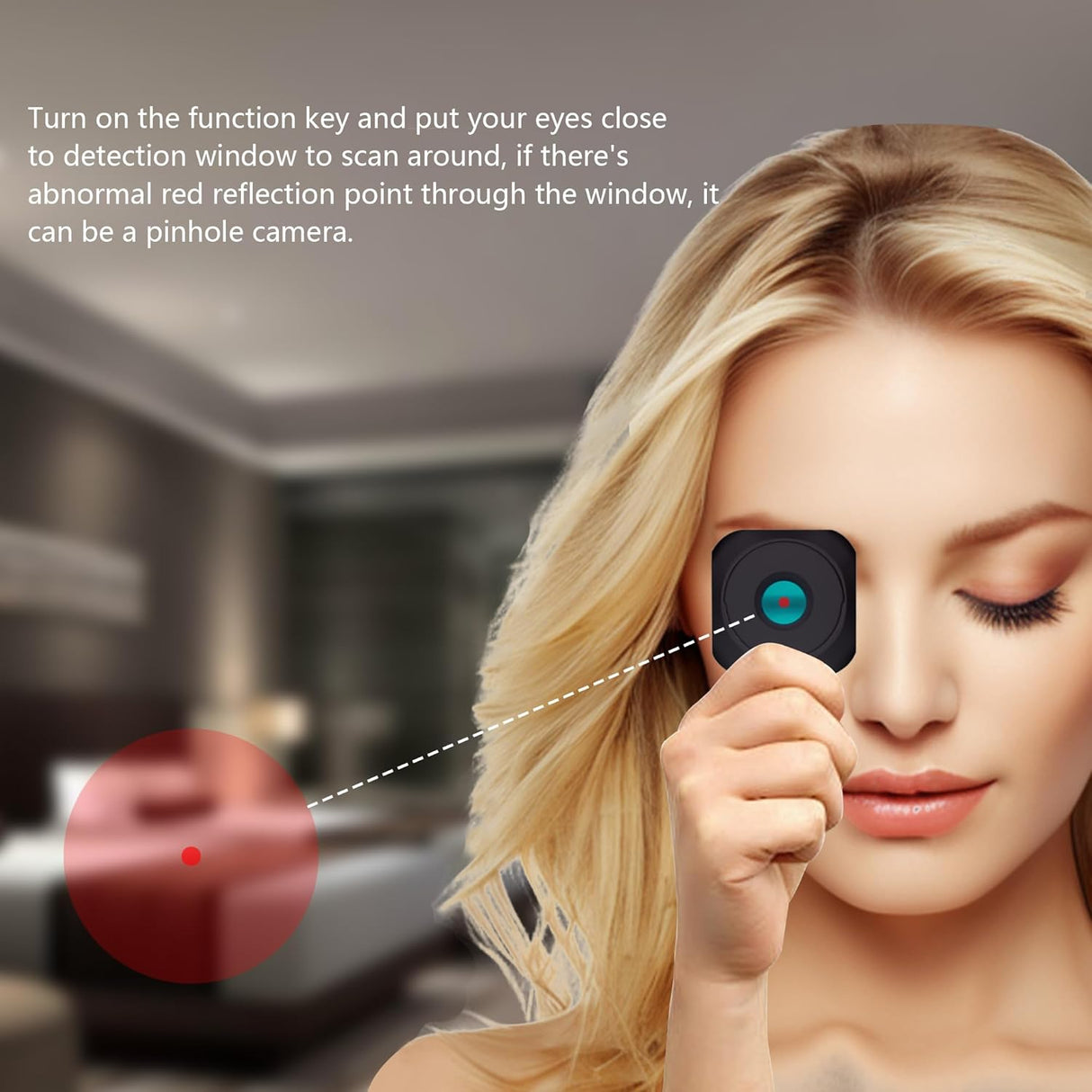 GAYA Hidden Camera Detectors,Delicate Small Acce0sories,Anti Spy Wireless Infrared Camera Sweeper Device Detector,Indoor use for Hotel/Home/Office/Travel