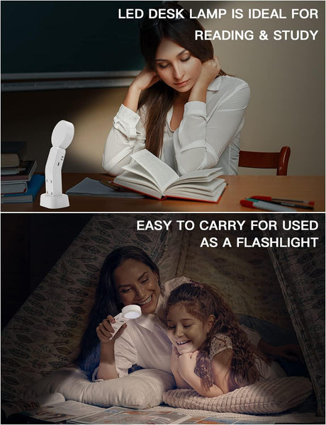 Motion Sensor Light Indoor Rechargeable Battery Powered LED Night Light with PIR Montion Sensor Bedroom Dusk to Dawn Light Sensor Auto Light Desk Lamp & Flashlight [White Light Energy Class A+++]