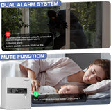 kavey 2.0 Cub Biometric Safe Box, Home Safe with LCD Keypad & 2 Adjustable Shelves, Fingerprint Money Safe with Dual Alram & Mute Alarm, Large Security Cabinet Safe for Vaulables (White)