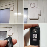 Mengshen Door and Window Alarm, Anti-Theft Burglar Wireless Alarm with Remote Control for Home Security, Easy to Install, 105db (Includes 2 Alarm and 1 Remote Control)