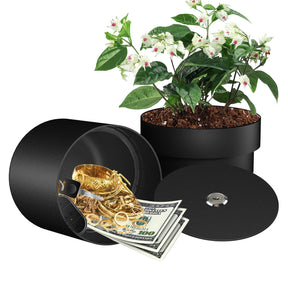 JYXindzkj Metal Flower Pot Hidden Safe, Secret Diversion Safe with Lock for Hiding The Valuables, Hidden Compartment Containers, Waterproof and Fireproof…