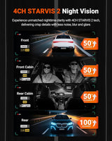 Vantrue N5S 4 Channel WiFi 360 Degree Dash Cam, STARVIS 2, IR Night Vision, 2.7K+1080P*2+1440P Front Rear Inside Dashcam, Voice Control, GPS, OTA Support, 24 Hours Parking Mode, Support 1TB Max