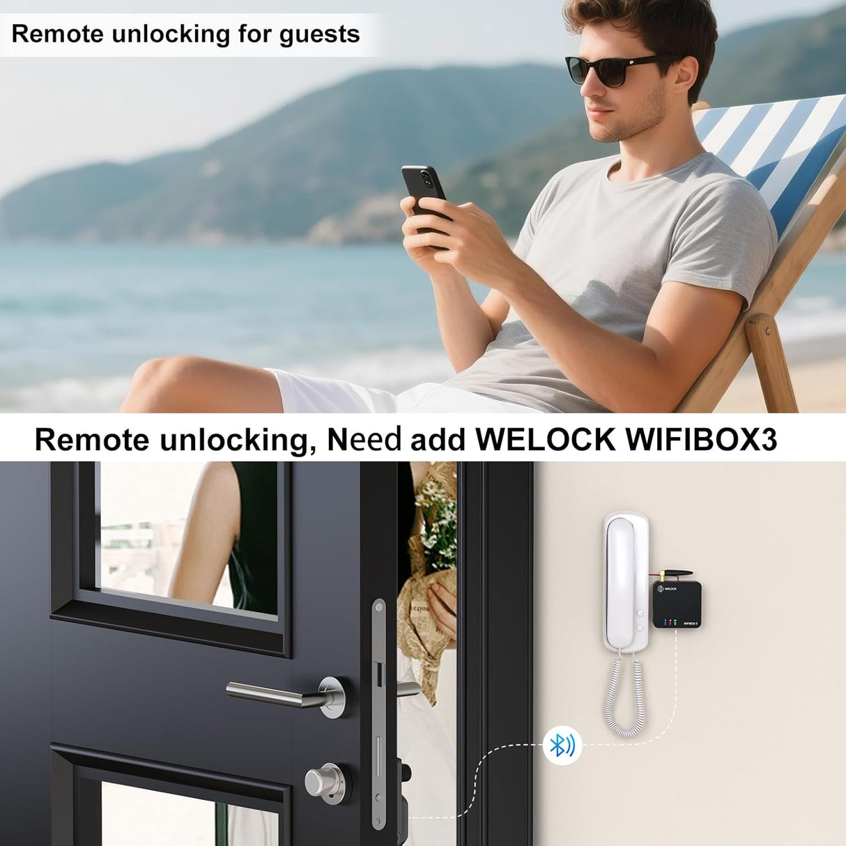 WELOCK U81 Smart Door Lock, Fingerprint + WiFi + RFID + Mechanical Key