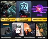 T10 9.66" 4K Mirror Dash Cam with Dual Front and Rear Cameras, Touchscreen Display, WiFi APP & Voice Control, Reverse Assist, GPS Tracking, Loop Recording, Free 64GB Card Included