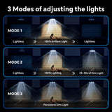 Solar Motion Sensor Outdoor Light with 3 Adjustable Head, Baytion 6500K 138 LEDs Solar Outdoor Light, IP65 Waterproof Solar Sensor Lights Outdoor for Gardens, Patios, Porches, Garages