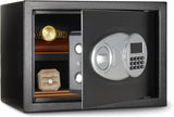 Amazon Basics Steel Security Safe with Digital Keypad - Secure Money, Cash, Jewelry, ID Documents, 14 Litres, 35 cm W x 35 cm D x 25 cm H, Black