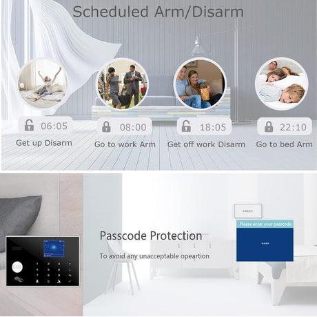 WiFi and GSM Home Security Alarm System, Door/Window Sensor (x10) Motion Detector (x1) with Smart Life and Tuya App Alert, Works with Google Assistant and Alexa