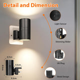 Night Light with Light Sensor, Warm White 3000K, 2 Pack | Dusk to Dawn Sensor, 0-100LM Dimmable, Plug in, Soft Light, Energy-Saving, for Bedroom Hallway Stair Bathroom Corridor