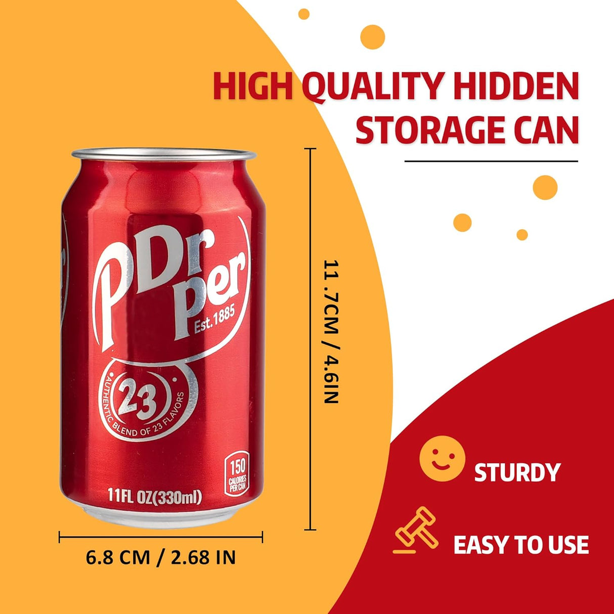 BARGIFTS Fake Dr Pepper Can Diversion Stash Safe