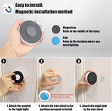 8 LEDs Rechargeable Motion Sensor Light, Cordless LED Night Light with USB Cables and Magnetic Patch, Wireless Wall Lamp for Stair