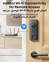 eufy Security Video Smart Lock E330, 3-in-1 Camera+Doorbell+Fingerprint Keyless Entry Door Lock, WiFi Door Lock,App Remote Control,2K HD,Doorbell Camera,No Monthly Fee