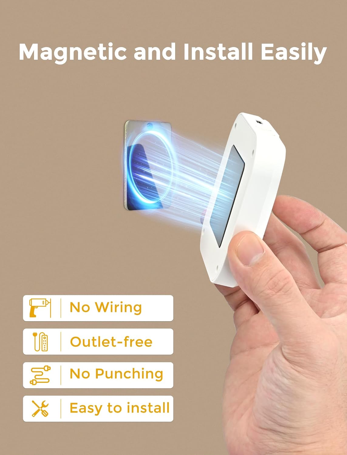 MERTTURM Motion Sensor Night Light, Wireless Rechargeable LED Night Light Indoor, 3 Sensor Modes&Adjustable Brightness (30days Standby), Stairs/Bedroom/Bathroom/Hallway Light for Kids, Adult [2 Pack]