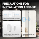 MOES Smart Door and Window Sensor, Wireless Detector for Alarm System and Home, Compatible With Smart Life/MOES APP, Works With Alexa Google Home Voice Control, Requires ZigBee Gateway