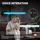 MOES Smart Door and Window Sensor, Wireless Detector for Alarm System and Home, Compatible With Smart Life/MOES APP, Works With Alexa Google Home Voice Control, Requires ZigBee Gateway
