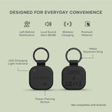 Satechi FindAll Keychain with Find My, Wireless Rechargeable, Location Tracker, Left-Behind Alerts, Loud Audible Chime, Works with iPhone, iPad, Mac – Black