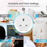 Baytion WiFi Smart Plug, 16A WLAN Smart Socket with Energy Monitoring,4 Pack 2.4GHz WiFi Outlet with Smart Life APP Wireless Remote Control,Works with Alexa and GL Home (No Hub Required)(4 Pack)