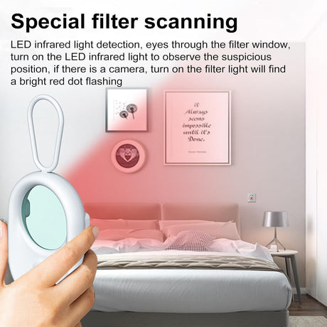 Hidden Camera Detectors, Anti-spy Detector Device, Mini Infrared Camera Detector, Portable USB Rechargeable Privacy Protection Anti-spy Hidden Device Scanner, Privacy Protector