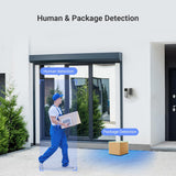 EZVIZ Video Doorbell with 2K & 1080p Double Camera, Wireless Doorbell with Solar Panel, Person Detection, Package Detection, Two-Way Audio and Colour Night Vision, 32GB eMMC Memory, EP3x Pro
