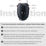 Motorcycle Helmet Lock, Ultra-Secure 4 Digit Combination 27.5 Inch Retractable Cable Lock for Snowboard, Bike Luggage Backpack Scooter Suitcase Ski, Small Multi-Function Secure Lock for Travel