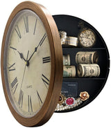 Benkaim Secret Compartment, Upgraded Silent Thickened 10 Inch Plastic Wall Clock Diversion Safe Clock with Hidden Compartment, Secret Hidden Clock for Valuables