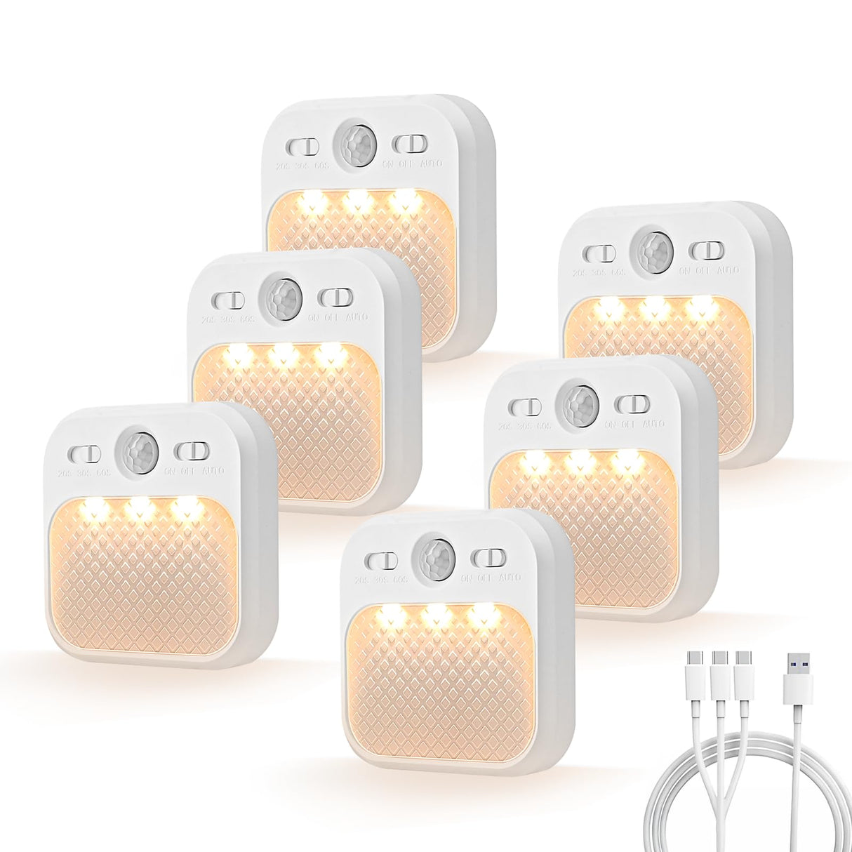 MERTTURM Motion Sensor Night Light, Wireless Rechargeable LED Night Light Indoor, 3 Sensor Modes&Adjustable Brightness (30days Standby), Stairs/Bedroom/Bathroom/Hallway Light for Kids, Adult [2 Pack]