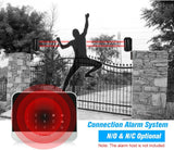 Dual Beam, Wired Dual Beam Photoelectric Infrared Sensor Barrier Detector 100M Alarm Tamper Alarm Output for Park Courtyard Gate Door Window Burglar Alarm System