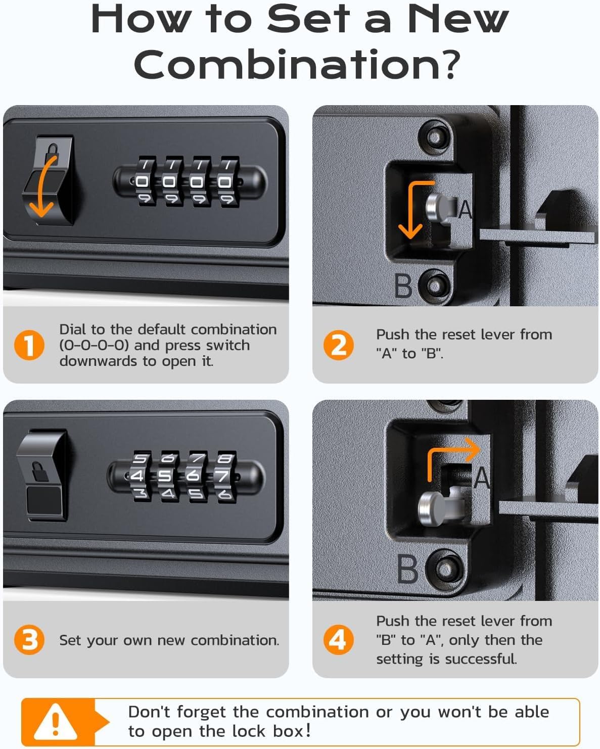 Ctoby Portable Travel Safe, 4-Digit Combination, Waterproof
