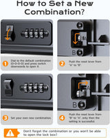 Ctoby Portable Travel Safe, 4-Digit Combination, Waterproof