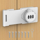 YogePote Mechanical Password Rotary Hasp Lock, Slide Latch, Black