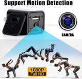 1080P WiFi USB Wall Plug Camera – HD Indoor Security Camera with Motion Detection, Night Vision & Loop Recording – Compact USB-Powered for Home and Office Monitoring
