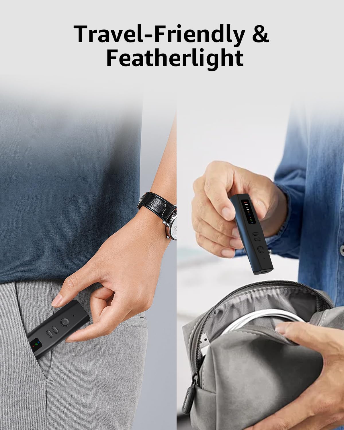 Hidden Camera Detectors, Advanced Anti-Spy Technology RF Signal GPS Tracker Finder, Wireless Bug Sweeper with Magnetic Detection for Home Office Travel Security, Real-Time Alarm