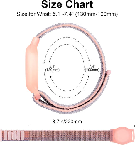 2 Pack Airtag Wristbands for Kids with Adjustable Nylon Strap GPS Tracker Holder Protector,Lightweight, Breathable Anti-Loss Bracelet for Kids and Toddler
